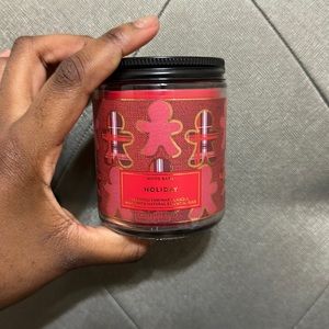 Red bath and body works candle